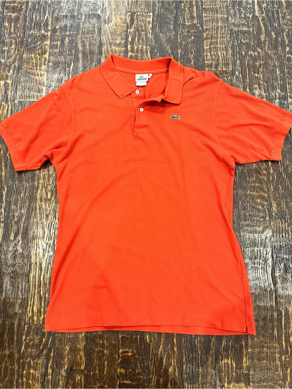 Lacoste Men's Bright Orange Short-Sleeve Polo